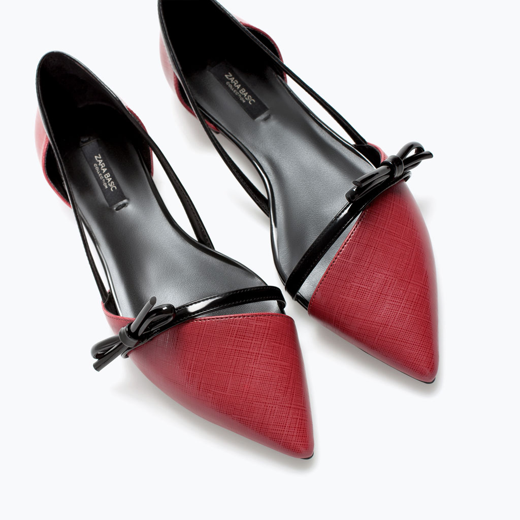 Zara - collection aw14 - Flat Shoes with Bow