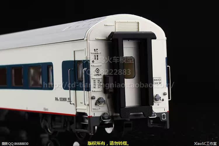 百万城火车模型 中国25t庞巴迪(bsp)软卧客车