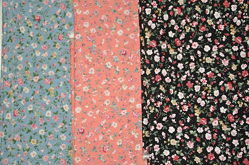 Làm bằng tay vải tự làm bông vải bông vải bán buôn tươi vườn hoa hồng bông poplin vải in phản ứng - Vải vải tự làm