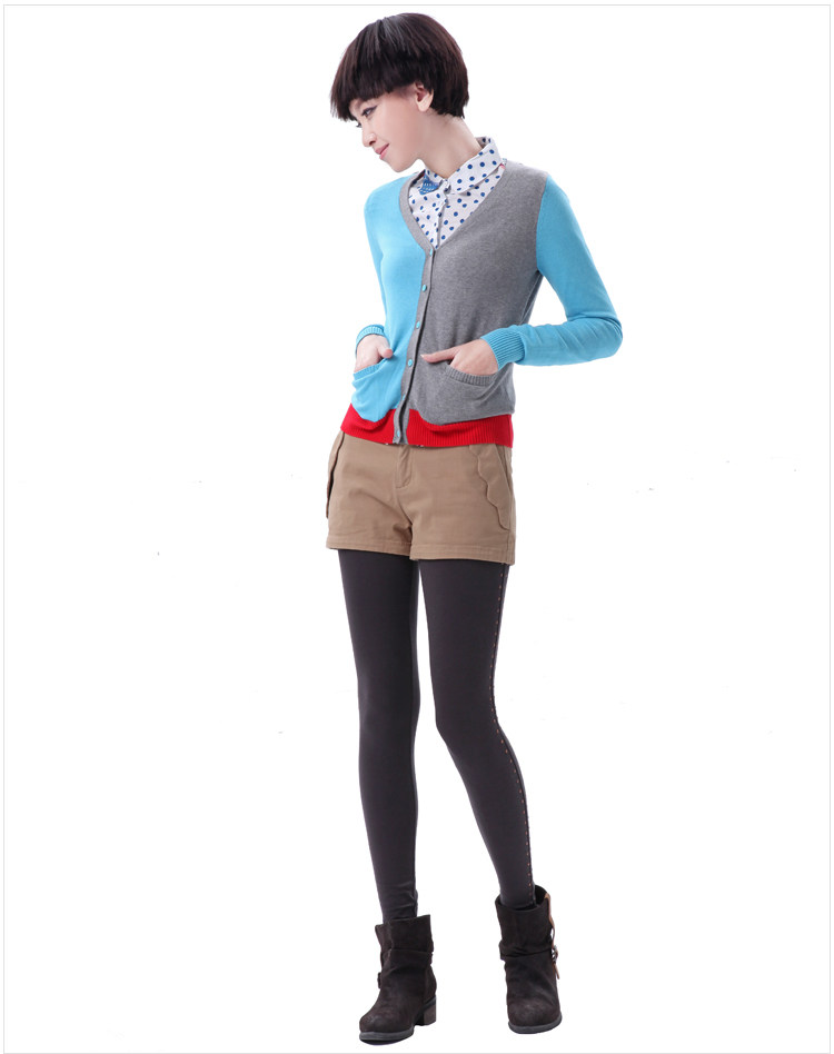 古木夕羊 GMXY 拼色<em>针织衫短开衫</em>女装新春装