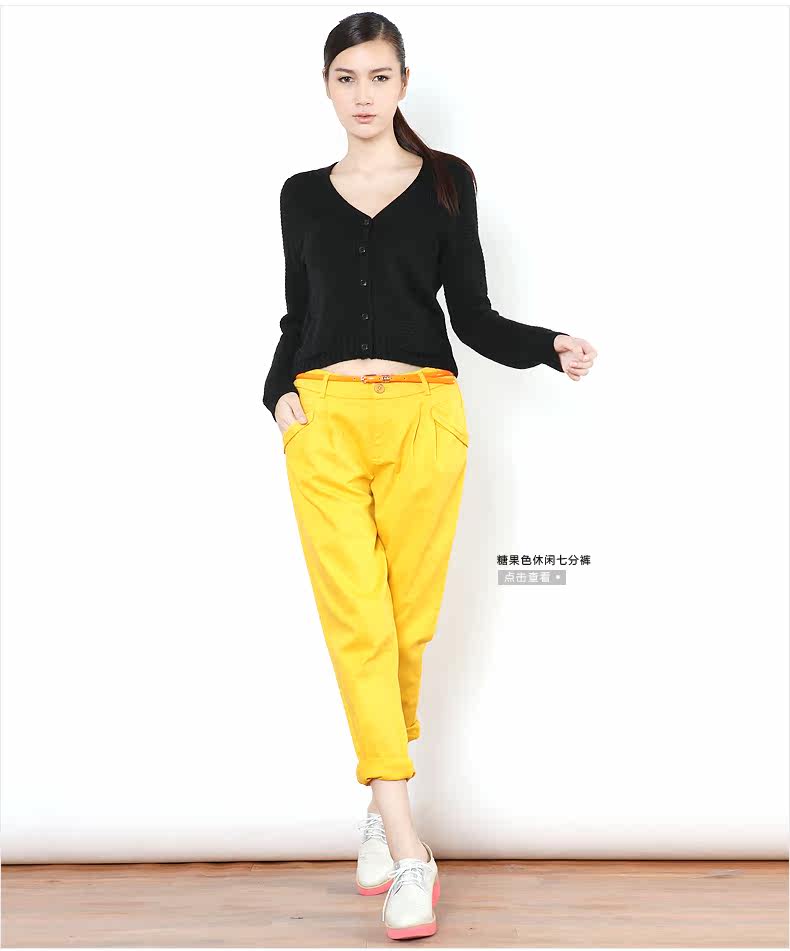 古木夕羊 13%羊毛加厚复古<em>棒针短开衫</em>V领毛衣