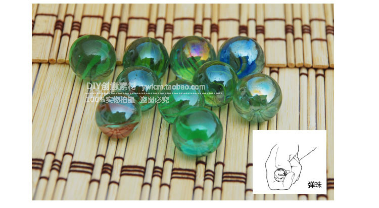 批发采购玻璃工艺品-溜溜球玻璃弹珠玻璃球彩色弹珠鱼缸装饰 彩色珠装饰鱼缸 花瓣弹