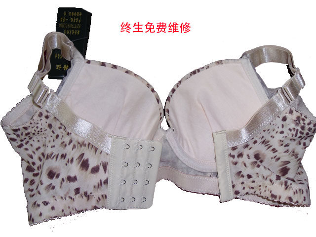 <em>精致女人美体内衣</em>豹纹模杯文胸 - 聚拢魔杯型 