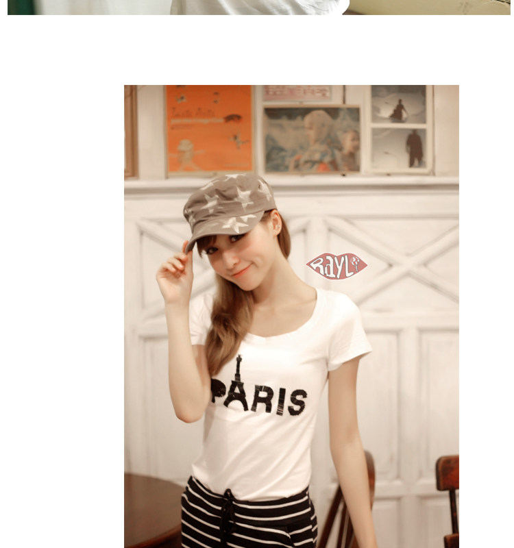 flat-topped hat leisure Korean men and ladies hats Hat Cap short eaves K1029