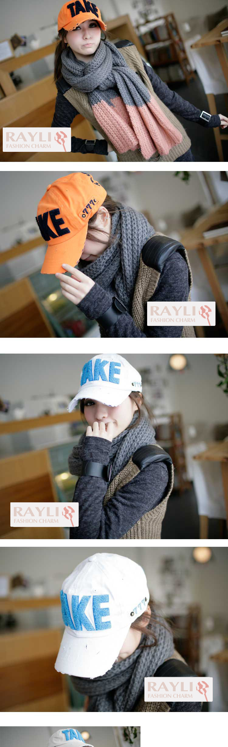 Rayli RAYLI Hat woman man spring/summer wave of hip hop fashion Korean leisure TAKE letters authentic baseball cap K5005