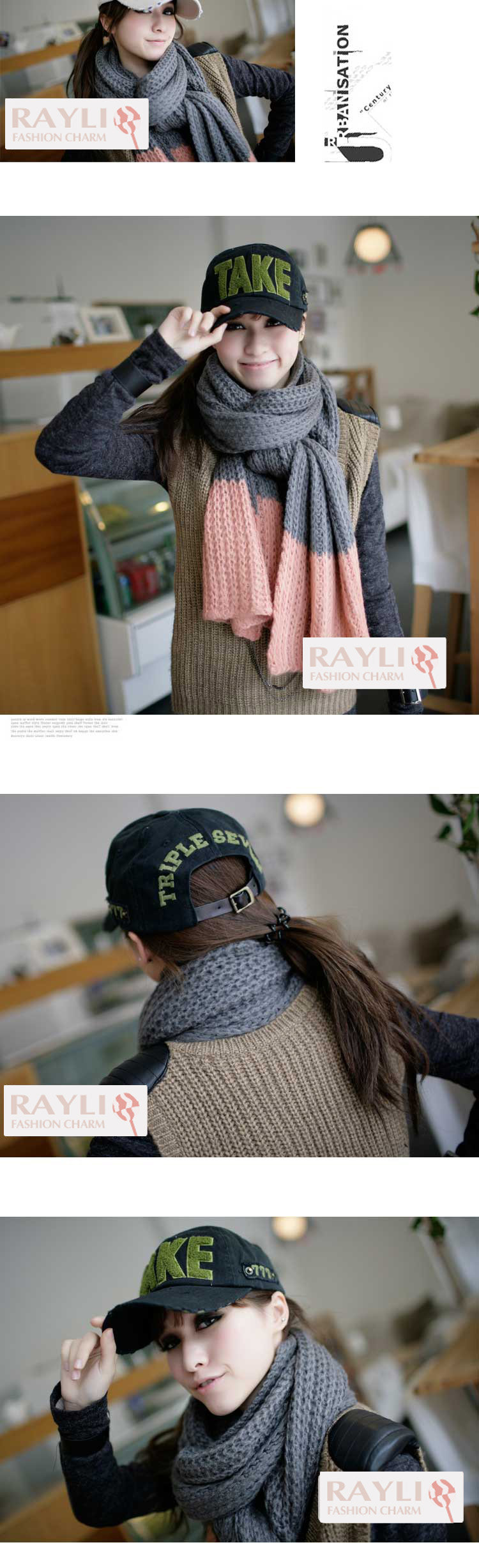 RAYLI Hat woman man spring/summer wave of hip hop fashion Korean leisure TAKE letters authentic baseball cap K5005