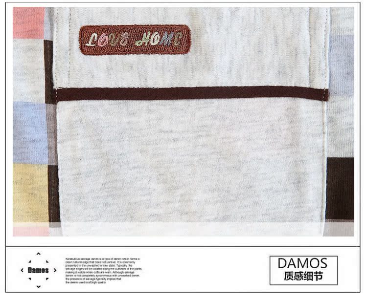 Пижама Damos. love 2013 Хлопковый трикотаж В клетку Свитер Для пары Пижама Damos. love 2013 Комплект из двух предметов В клетку Свитер Длинные брюки Для пары На резинке Длинный рукав Цветочный принт Хлопковый трикотаж Хлопок Средняя О-вырез Весна