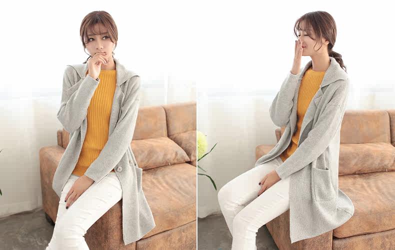 叶枫翎2013新款韩版<em>秋装女长款</em>宽松双排扣针