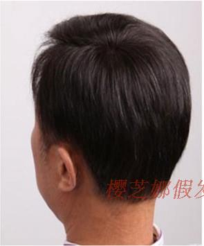 <em>中年男士</em>假发真发短发爸爸新款发套男假发整顶