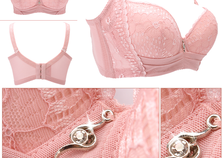 新品聚拢调整型内衣蕾丝薄<em>款文胸</em>正品性感胸罩