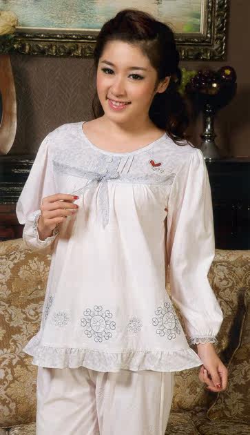 可爱<em>睡衣</em> 女士 <em>长袖 睡衣长袖睡衣纯棉</em>女款 <em>女式</em>