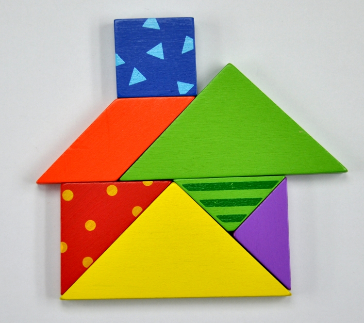 早教彩色形状认知幼儿童宝宝木质制七巧板正品益智力积木拼图玩具