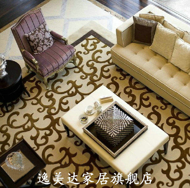 ковер 羊毛定做加厚加密客厅茶几卧室玄关榻榻米欧式满铺阳台地毯y899 Yi Mita ymd/y899