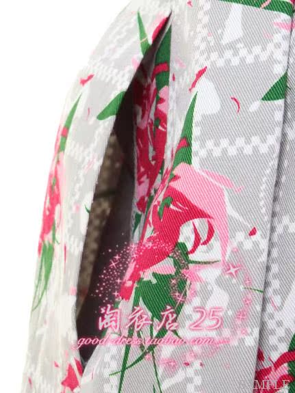 Юбка 秋冬新款日系lily brown 印花花朵高腰中长款半身裙