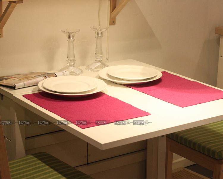 E furniture solid colors rose red simple wind table mat/placemat/cotton insulation pads