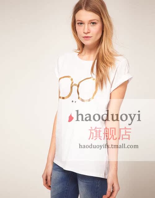 Футболка Haoduoyi 0401005 Разные материалы Облегающий Футболка Haoduoyi 0401005 Разные материалы Облегающий