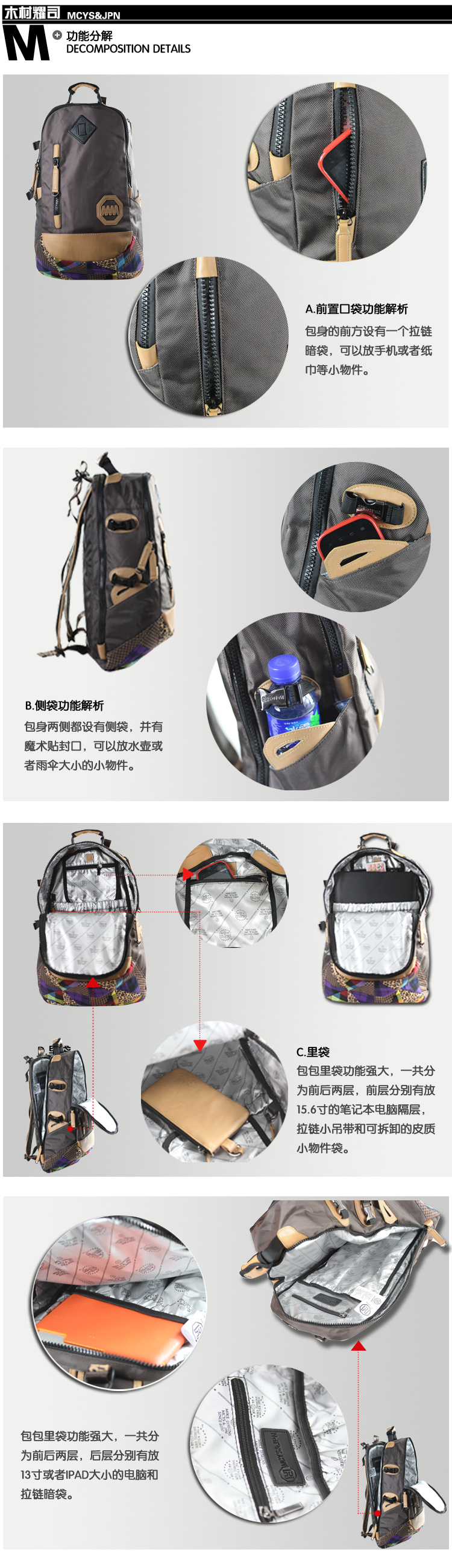 Сумка Mcys & jpn 1006 Vip Mcys & jpn / Yohji Kimura Девушки Рубашечная ткань Мягкие Молния Сумка с карманом на молнии, Карман для мобильного, Сумка для документов, Сумка-планшет на молнии, С карманом для ноутбука, Сумка-чехол для камеры Накладные карманы Соединение разных тканей Геометрические узоры Да Мягкая Да 100 Для отдыха Средняя (максимальная длина 30-50 см) Японский и южнокорейский дизайн Вертикальная модель Две ручки Рюкзак Сумка Mcys & jpn 1006 Vip Mcys & jpn / Yohji Kimura Девушки Рубашечная ткань Мягкие Молния Сумка с карманом на молнии, Карман для мобильного, Сумка для документов, Сумка-планшет на молнии, С карманом для ноутбука, Сумка-чехол для камеры Накладные карманы Соединение разных тканей Геометрические узоры Да Мягкая Да 100 Для отдыха Средняя (максимальная длина 30-50 см) Японский и южнокорейский дизайн Вертикальная модель Две ручки Рюкзак