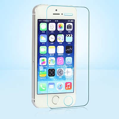 iphone5s钢化玻璃膜iphone5钢化膜苹果5s钢化膜前后膜0.2超薄蓝光