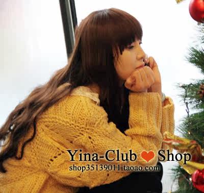 家定制款★asuka韩国气质齐刘海蓬松<em>波浪卷</em>假