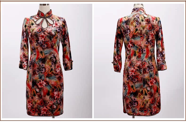 Butterfly Lovers 2015 Autumn new stylish water droplets of improvement for the skirt daily qipao retro of Qipao 48011 lint-free Singing Birds and Fragrant Flowers XXL picture, prices, brand platters! The elections are supplied in the national character of distribution, so action, buy now enjoy more preferential! As soon as possible.