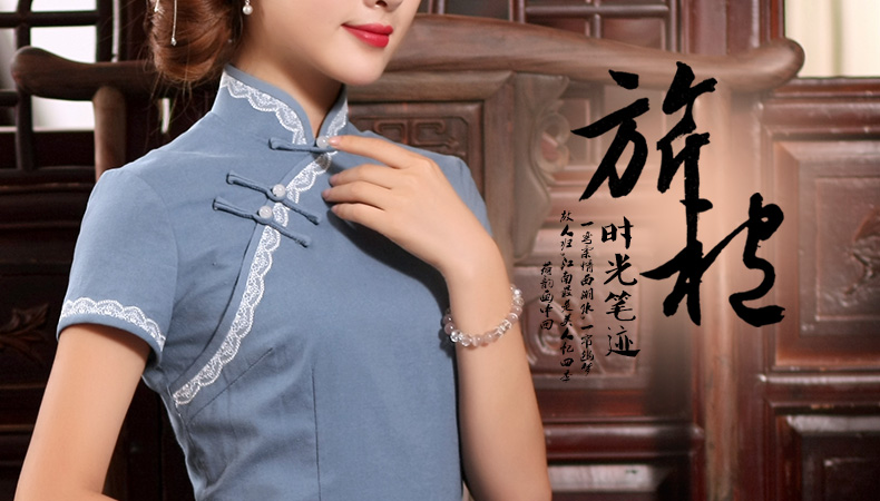 Butterfly Lovers 2015 summer new antique Chinese cheongsam dress improved stylish daily cultivating the cotton robes shown in Figure - pre-sale 15 days M pictures, price, brand platters! Elections are good character, the national distribution, so why buy now enjoy more preferential! Health