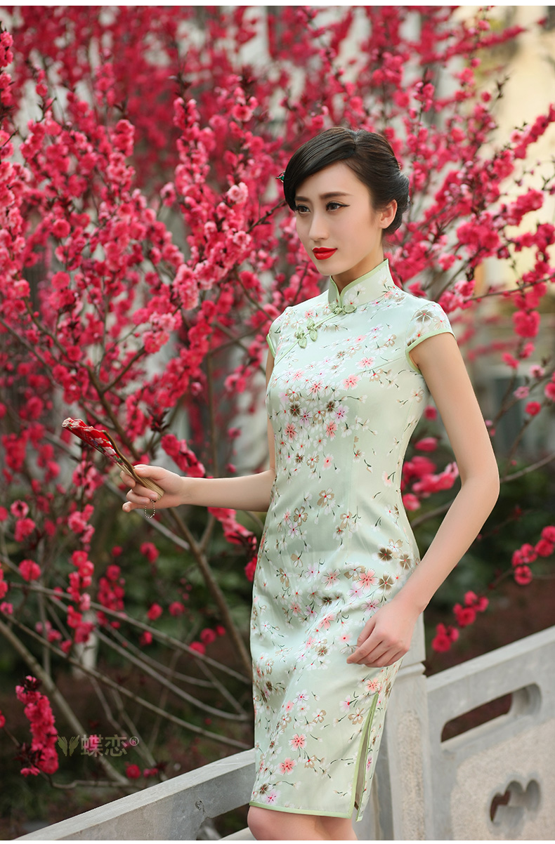 Butterfly Lovers 2015 Autumn New Stylish retro QIPAO) Improved dresses daily herbs extract Silk Cheongsam 47019 aquamarine XXL picture, prices, brand platters! The elections are supplied in the national character of distribution, so action, buy now enjoy more preferential! As soon as possible.