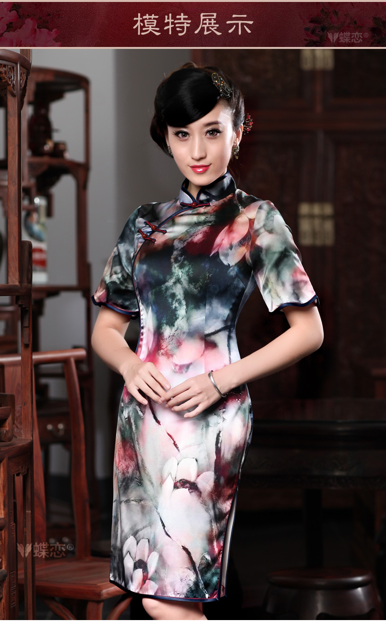 Butterfly Lovers 2015 spring new improved stylish horn cuff cheongsam dress daily aura short-sleeved qipao 49,186 figure XXXL pictures, price, brand platters! Elections are good character, the national distribution, so why buy now enjoy more preferential! Health