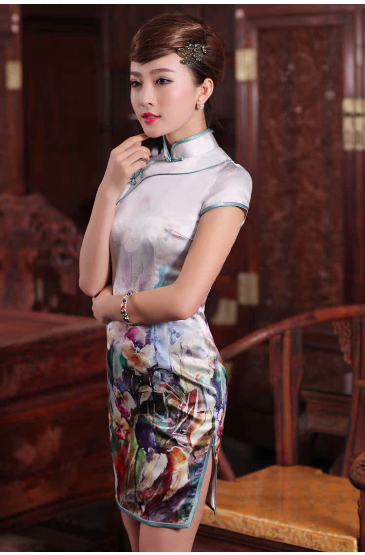 Butterfly Lovers fragrant curtain images 2015 spring new upscale silk the stylish improved spend 49,197 dresses figure XXL pictures, price, brand platters! Elections are good character, the national distribution, so why buy now enjoy more preferential! Health