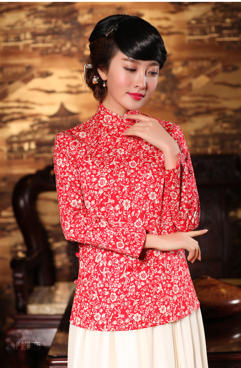 Butterfly Lovers 2015 spring new, retro-tie Chinese improved cheongsam shirt China wind, Chinese T-shirt 49,150 red XXL pictures, price, brand platters! Elections are good character, the national distribution, so why buy now enjoy more preferential! Health