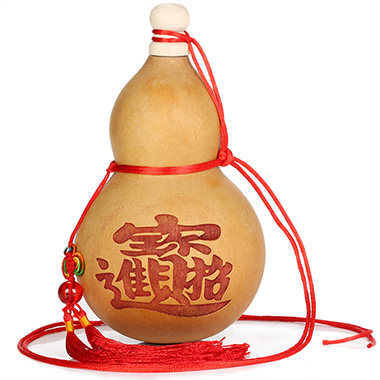 Highest good is like water natural gourd pendant Medallion opening large wine gourd Feng Shui lucky zhenzhai decoration 0020