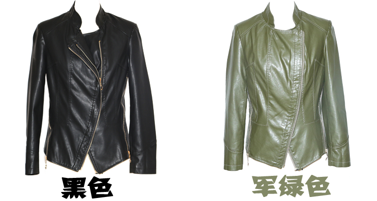 Same Korean version Autumn clothes Women's money Jacket loose coat have cash less than that is registered in the accounts washing leather clothing Self-cultivation Simple style