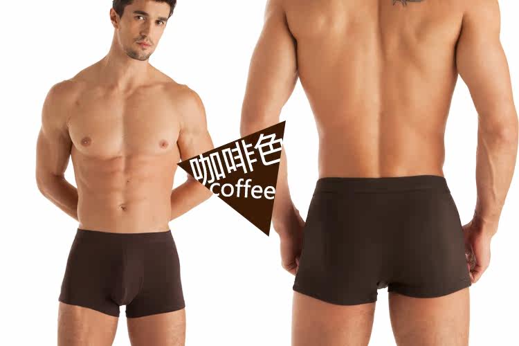 Lemon-tree Mens Solid Modal Sexy Low Waist Breathable U Convex Underwear Boxer Briefs