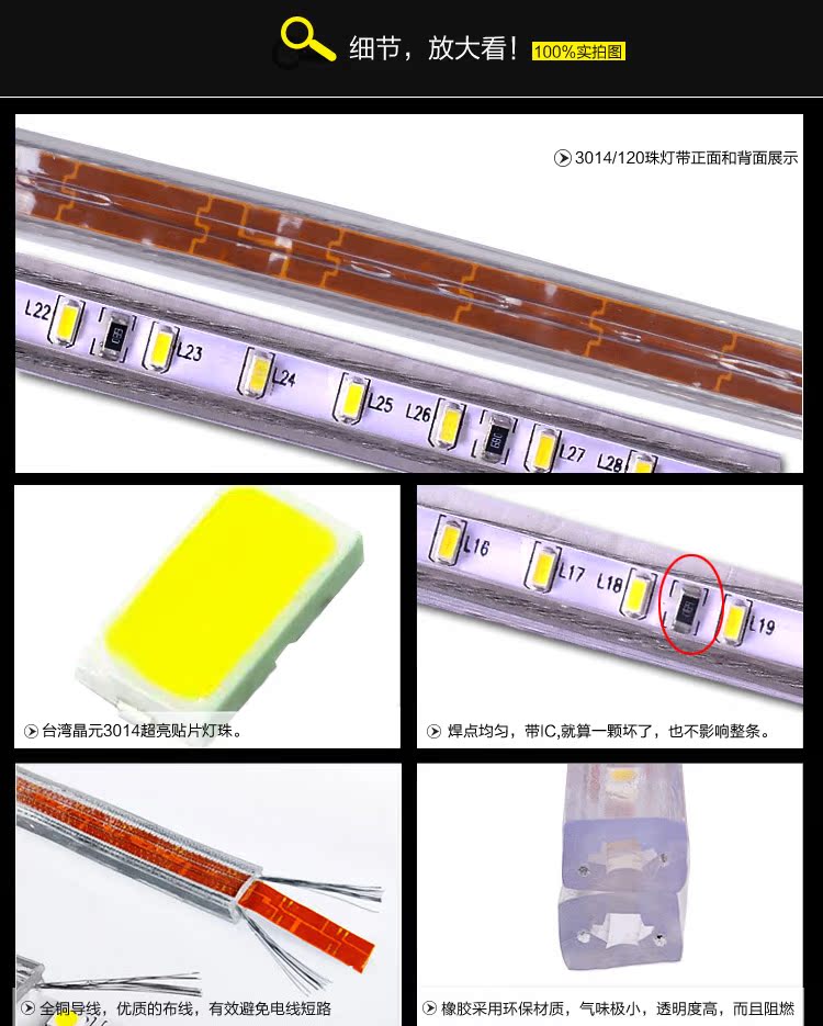 светодиодный дюралайт MG Led 5050 60 Led 220V светодиодный дюралайт MG Led 5050 60 Led 220V