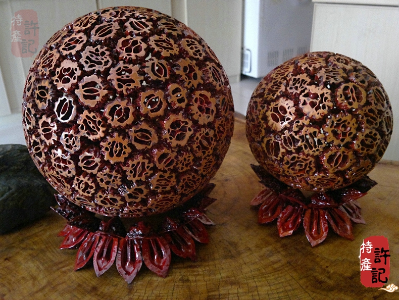 乾坤转运球陕西特色礼品山核桃工艺品 创意乔