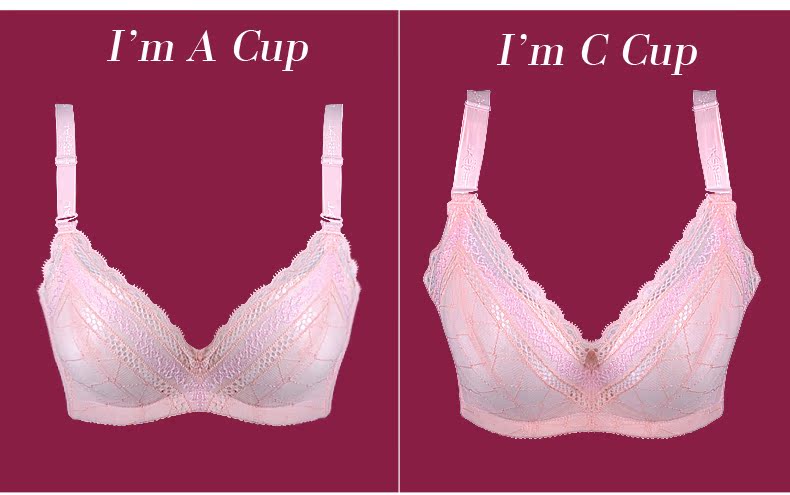 韩姿娜 新款 双色立体蕾丝 <em>纯棉</em>女士内衣 聚拢侧