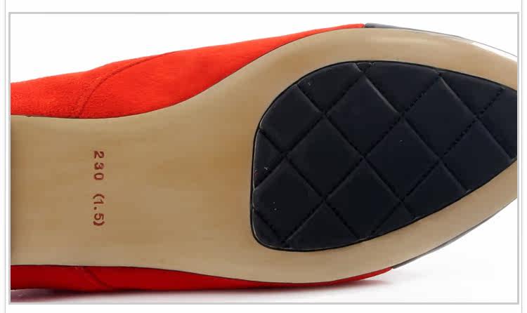 C.lady<em>茶花女</em>2012新款平底鞋真皮单鞋尖头羊皮