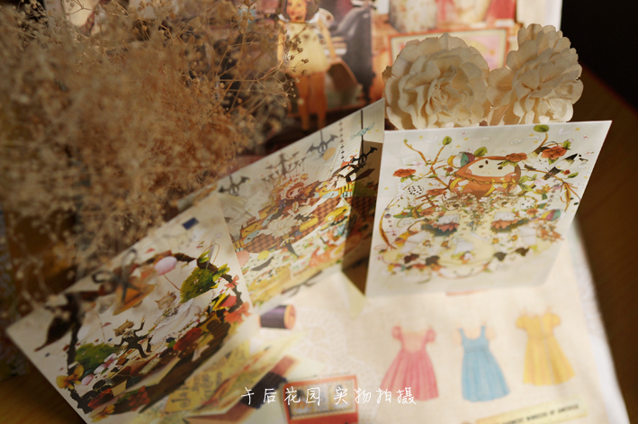 ernoon garden 手绘插画明信片 马戏团的盛宴