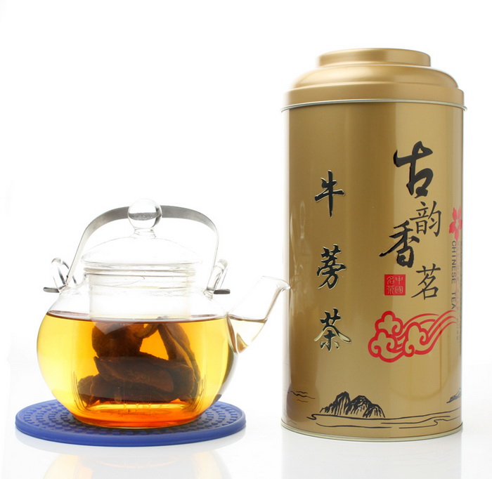 青茶-台湾黄金 牛蒡茶 功效保健茶 增强免疫 滋阴补肾 250g\/罐 降三高-青