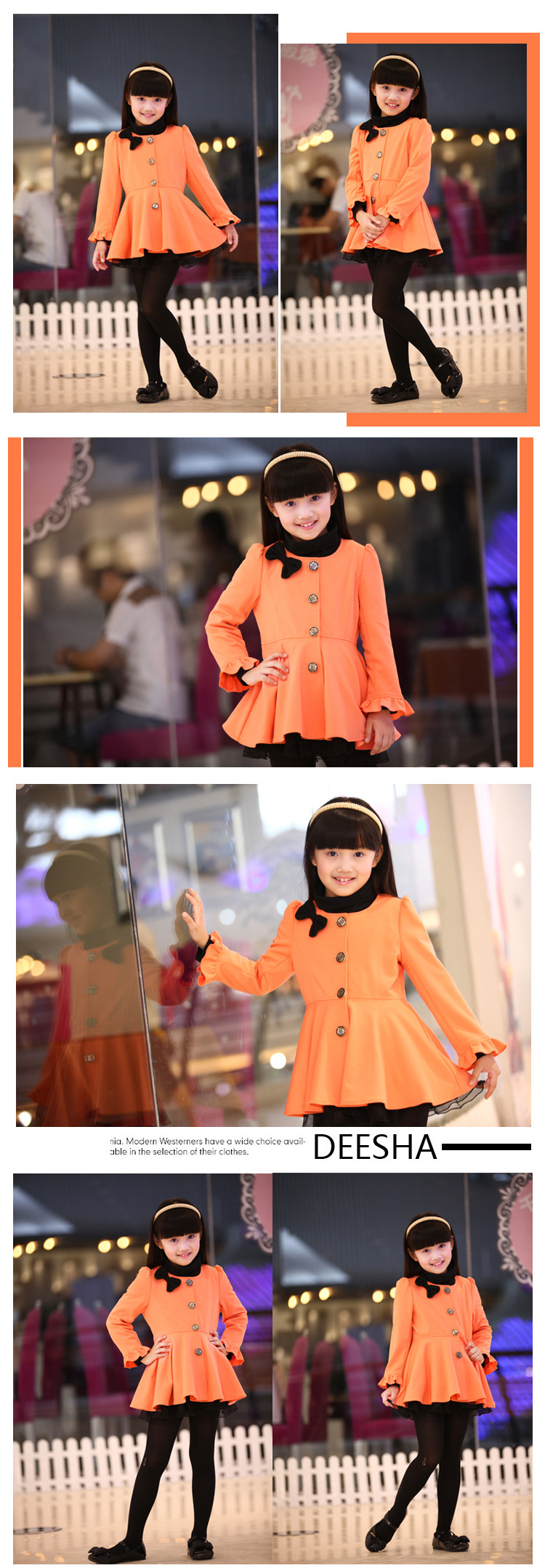 Deesha Flute Shakespeare 2013 kids Korean girls round neck solid colors of spring and autumn big children in children's leisure jacket 1
