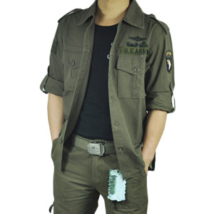 军备酷同款军装风衬衫休闲美军军服正品军装男