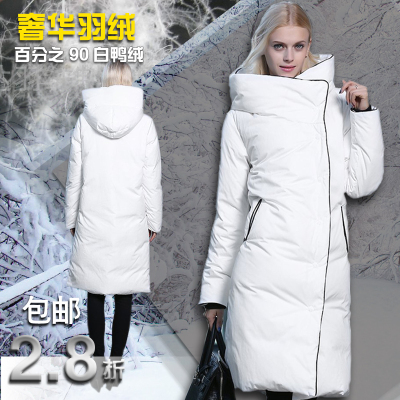 2014欧美风大牌<em>羽绒服女加厚</em>加长款正品明星
