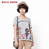 【Basic House夏装】百家好卡通图案T恤HLTS320N