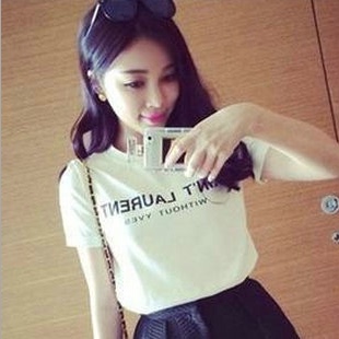 2014新款夏装t恤女短袖 韩版女装上衣宽松纯棉短衬衫潮