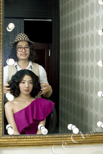 <em>盘头发</em>技巧的可爱发型9位韩国<em>女</em>明星的卷发保