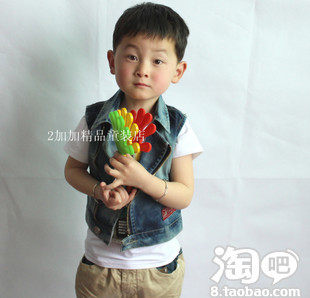 求购6岁男宝宝穿的<em>牛仔马甲</em>+<em>牛仔裤</em>套装。-淘