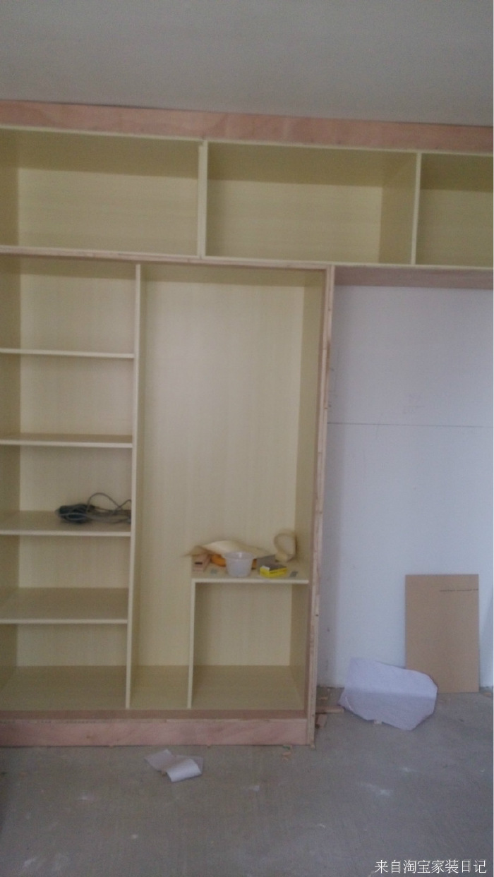 木工已经完工喽，吊顶、橱子、地台神马都有~~-淘宝家装日记
